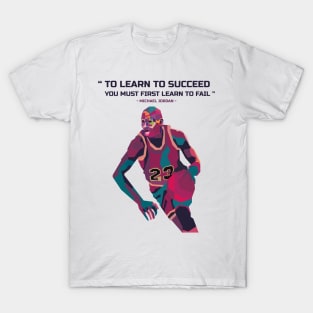 Abstract Michael jordan and his quotes in WPAP T-Shirt